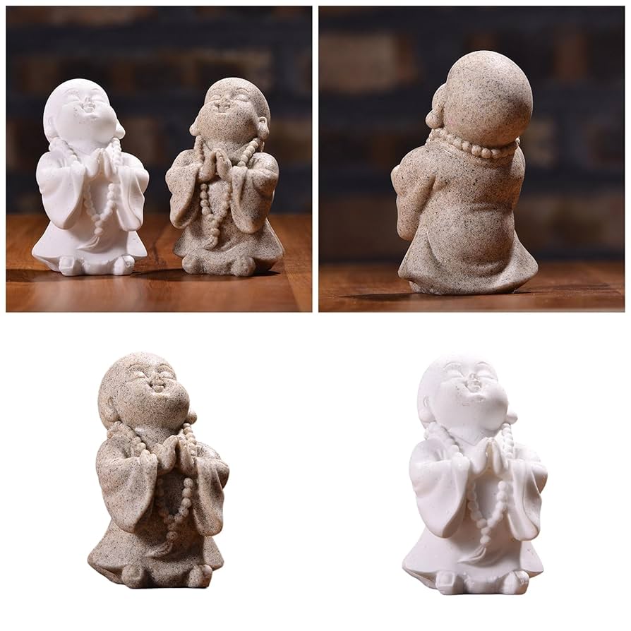 Amazon.co.jp: LIbgiubhy ラブリー樹脂僧侶像 仏教の置物 家の装飾や